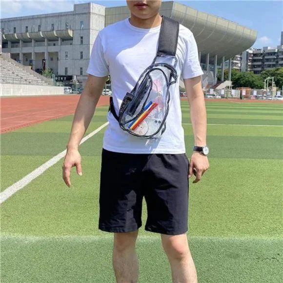 New Clear Sling Bag, Stadium Approved Small PVC Crossbody Backpack - Picture 5 of 8